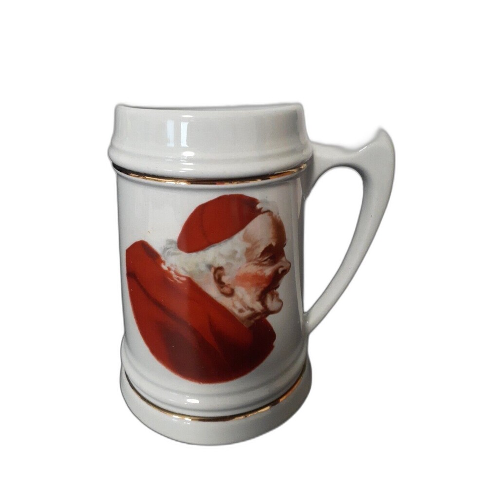 Antique Beer Stein Mug  Cardinal 5 3/8 " Tall